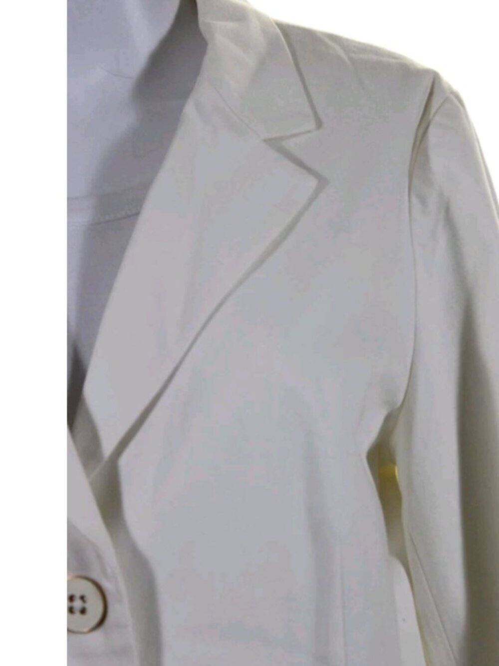 Lilly Pulitzer Womens Dressy Cotton Charmed Button Accented Blazer White Cream - Picture 10 of 11